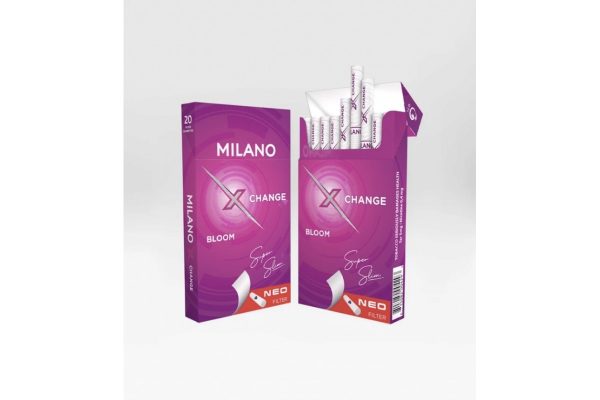 Сигареты Milano Change Bloom (Милано Суперслим Кнопка Черника) оптом